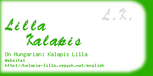 lilla kalapis business card